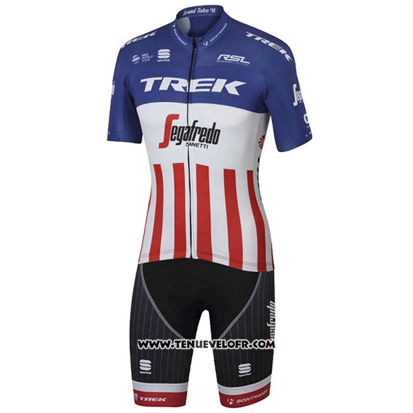 2017 Maillot Ciclismo Trek Segafredo Champion Etats Unis Manches Courtes et Cuissard